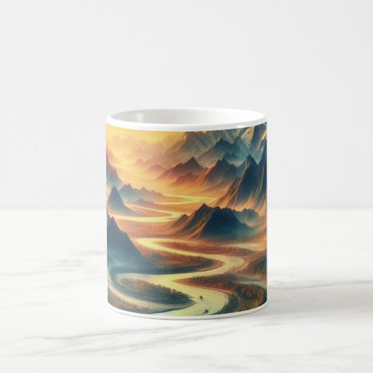 Sunset Landscape Valley Mug (Centre)