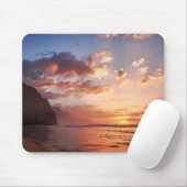 Sunset langs de kust van Kauai Muismat (Met muis)