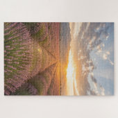 Sunset Lavender Field Jigsaw Puzzle Legpuzzel (Horizontaal)