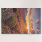 Sunset Lavender Field Jigsaw Puzzle Legpuzzel (Horizontaal)