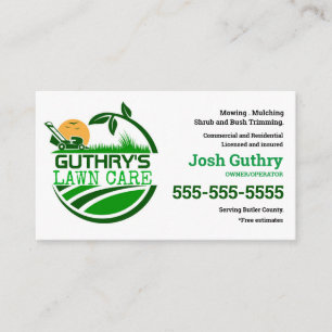 Sunset Lawn Care Visitekaartje