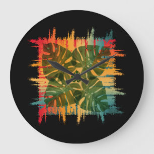 SUNSET LEAFY TROPICAL GROTE KLOK