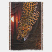 Sunset Leopard Deken (Voorkant Verticaal)