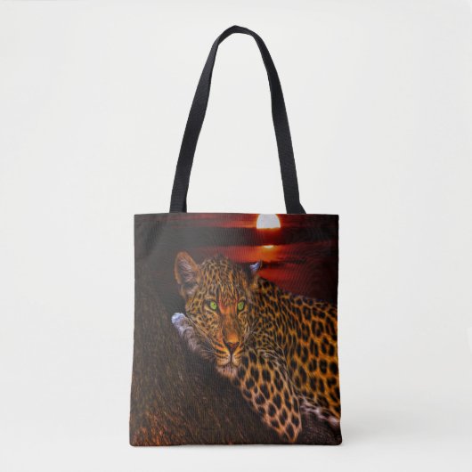 Sunset Leopard Tote Bag (Voorkant)