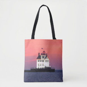 Sunset Lighthouse Canvas tas