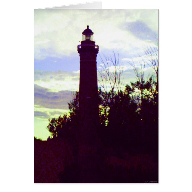 Sunset Lighthouse Note Kaart (Voorkant)