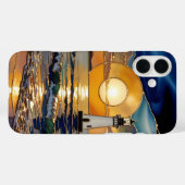 Sunset Lighthouse Phone Case Ocean Glow (Achterkant (horizontaal))