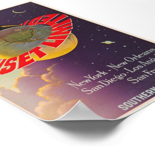 Sunset Limited Railroad Poster (Hoek)