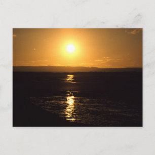 Sunset, Lindisfarne, Angleterre - Carte postale