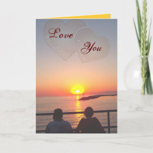 Sunset Love_ Feestdagen Kaart
