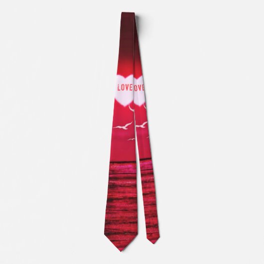 Sunset Love Romantic Black Red Cravate (Devant)