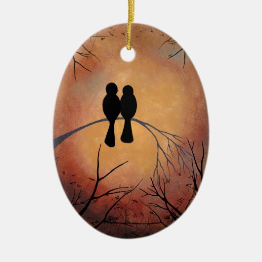 Sunset Lovebird Ornament (Voorkant)