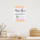 Sunset Mandala Wedding Hashtag Poster (Keuken)