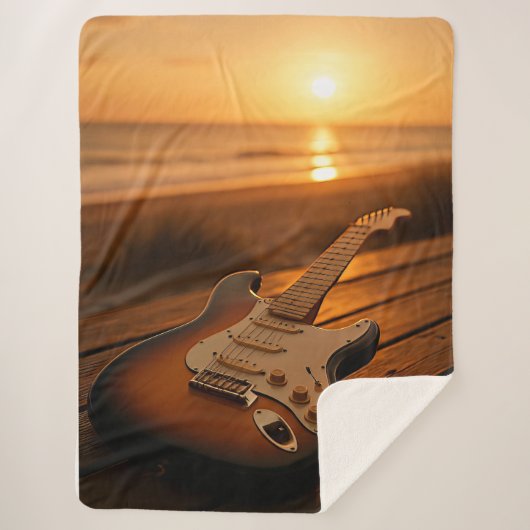 Sunset Melody Sherpa Deken (Voorkant)