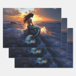 Sunset Mermaid Inpakpapier Vel