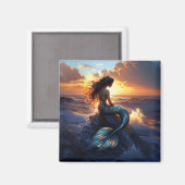 Sunset Mermaid Magneet (Voorkant / Achterkant)