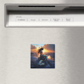 Sunset Mermaid Magneet (Insitu (Vaatwasser))