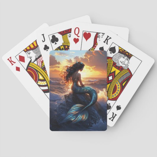 Sunset Mermaid Pokerkaarten (Achterkant)