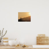 Sunset met Boeddha Poster (Keuken)