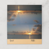 Sunset met Sailships Tropical Landscape Photo (Buitenkant ongevouwen)