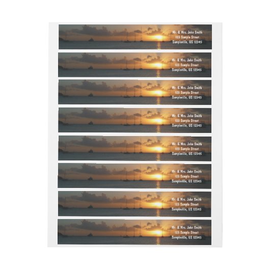 Sunset met Sailships Tropical Landscape Photo (Vel)