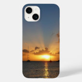 Sunset met Sailships Tropical Landscape Photo Case-Mate iPhone Case (Achterkant)