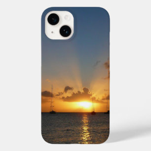Sunset met Sailships Tropical Landscape Photo Case-Mate iPhone 14 Hoesje