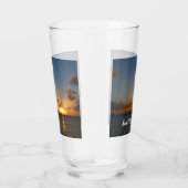 Sunset met Sailships Tropical Landscape Photo Glas (Rechts)