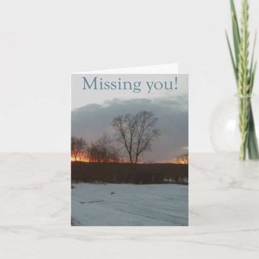 Sunset Missing You Kaart (Voorkant)