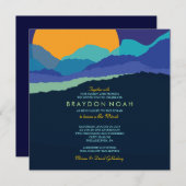 SUNSET & MONTAGNES Bar Invitation Bat mitzvah (Devant / Derrière)