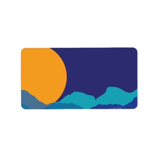 SUNSET & MONTAGNES Imprimer votre propre Étiquette (Devant)