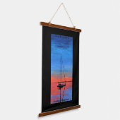 Sunset Mooring Hangend Wandkleed (Gebogen)