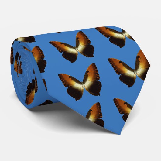 Sunset Morpho (Morpho hecuba) Stropdas (Opgerold)