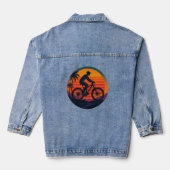 Sunset Mountain Biker Retro Adventure Art (Verso)