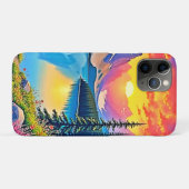 Sunset Mountain Lake Majesty Art Case-Mate iPhone Case (Achterkant (horizontaal))