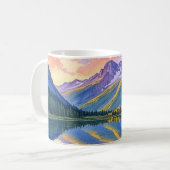 Sunset Mountain Paysage Café Mug (Devant gauche)