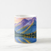 Sunset Mountain Paysage Café Mug (Centre)
