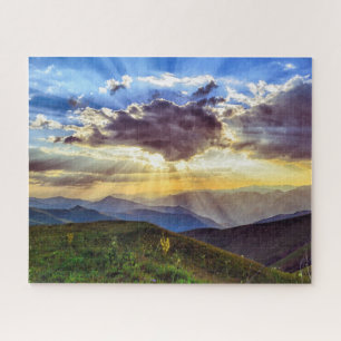 Sunset Mountain paysage paysage Jigsaw Puzzle