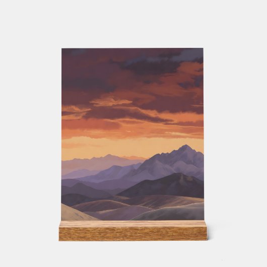 Sunset Mountain Range Vector Landscap (Recto)