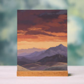 Sunset Mountain Range Vector Landscap Acryl Bord (Neutraal)