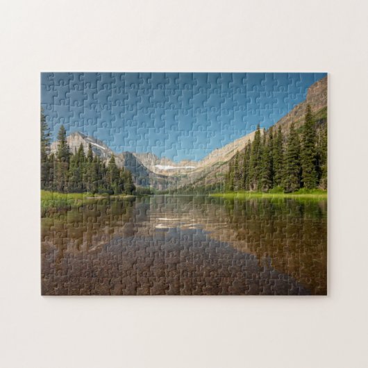 Sunset Mountain Reflection | Nationaal park Glacie Legpuzzel (Horizontaal)