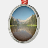 Sunset Mountain Reflection | Nationaal park Glacie Metalen Ornament (Links)