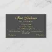 Sunset Mountain Silhouette Visitekaartje (Achterkant)