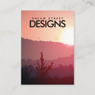 Sunset Mountain Travel Earning Display Card Visitekaartje
