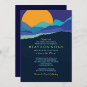 SUNSET & MOUNTAINS Bar Bat mitzvah Invitation (Devant / Derrière)
