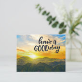 Sunset Mountains Briefkaart (Staand voorkant)