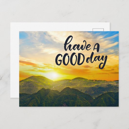 Sunset Mountains Briefkaart (Voorkant / Achterkant)