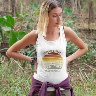 Sunset Mountains Custom Familie Road Trip Vrouwen Tanktop