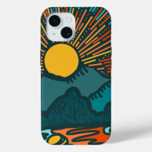 Sunset Mountains Hoesje-Mate iPhone case