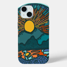 Sunset Mountains Hoesje-Mate iPhone case